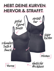 Seamless Shapewear Hemd ohne Bügel