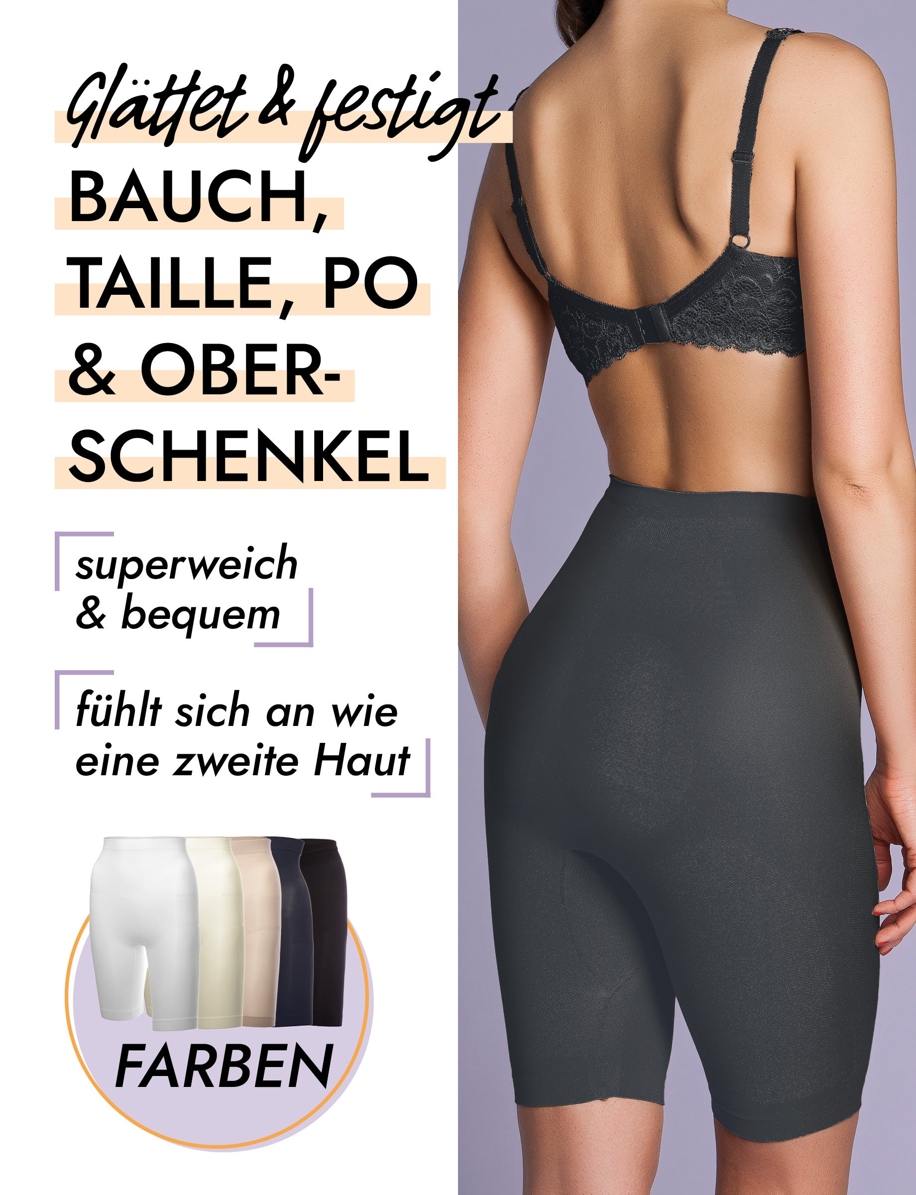 Seamless Shapewear Hose mit Bein