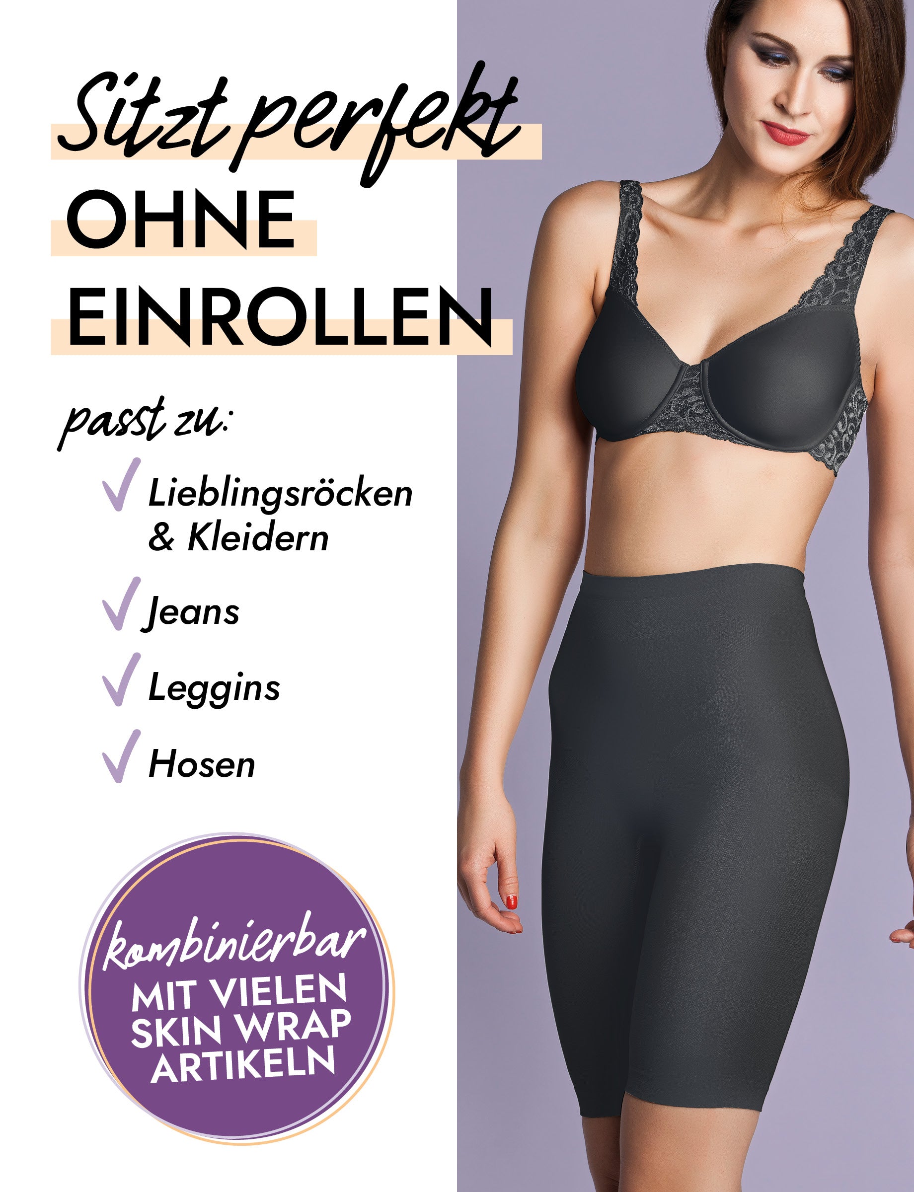 Seamless Shapewear Hose mit Bein