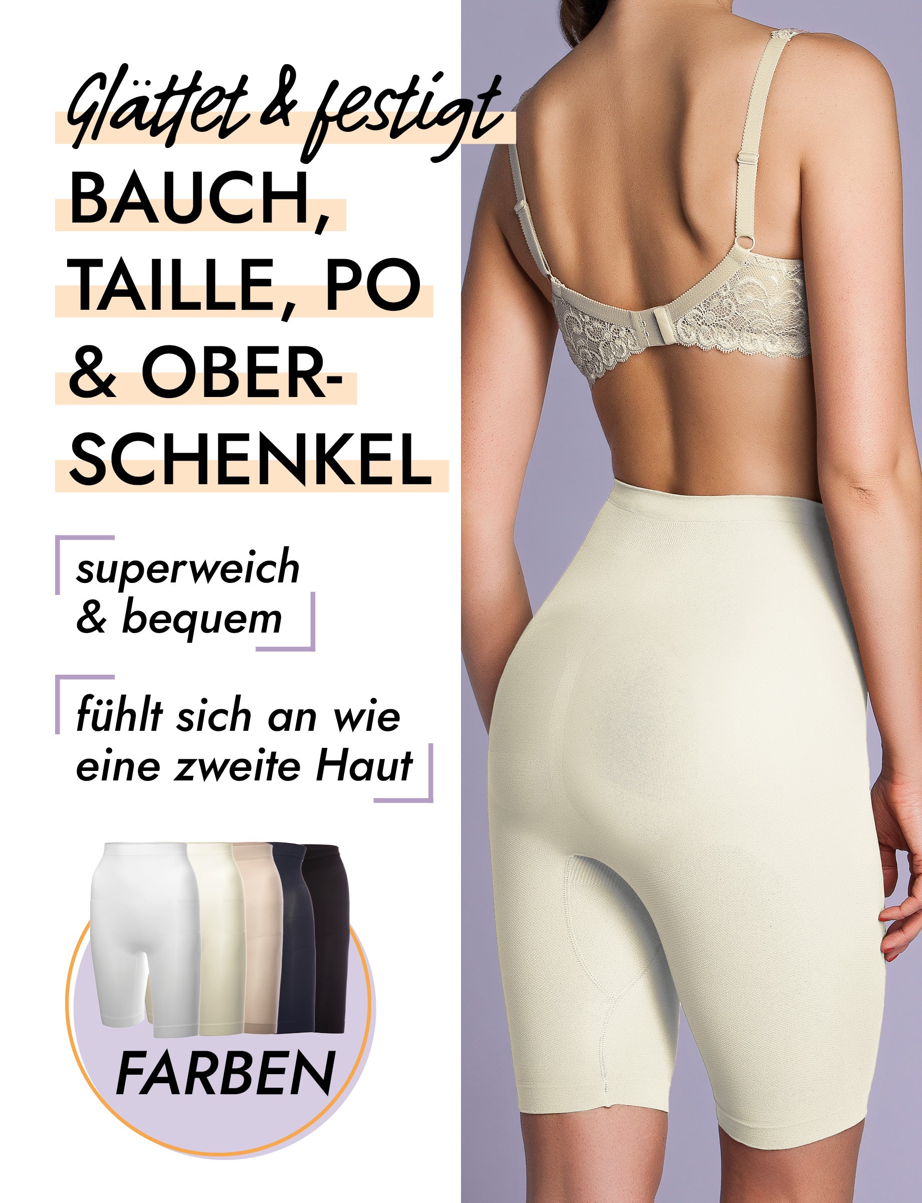 Seamless Shapewear Hose mit Bein