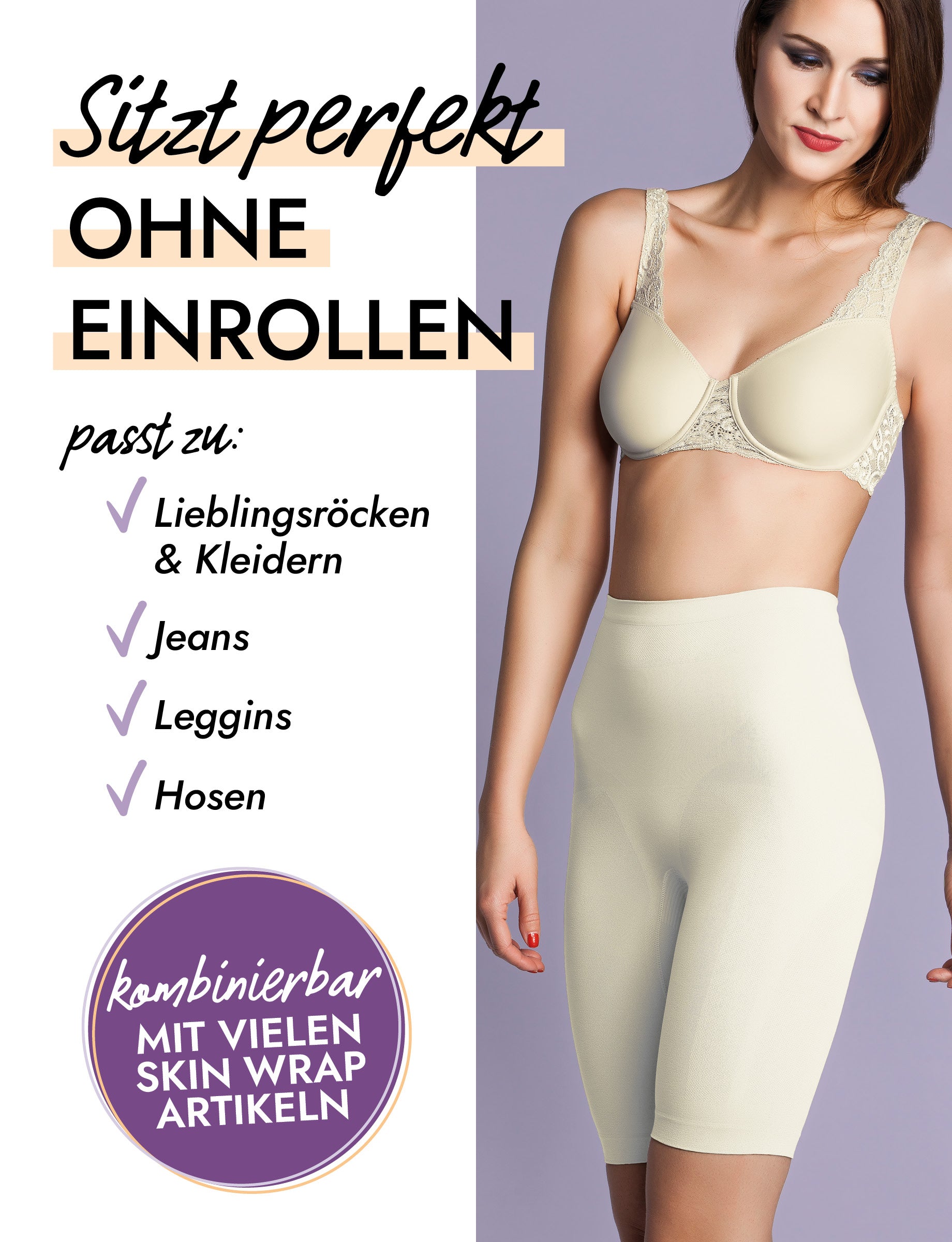 Seamless Shapewear Hose mit Bein