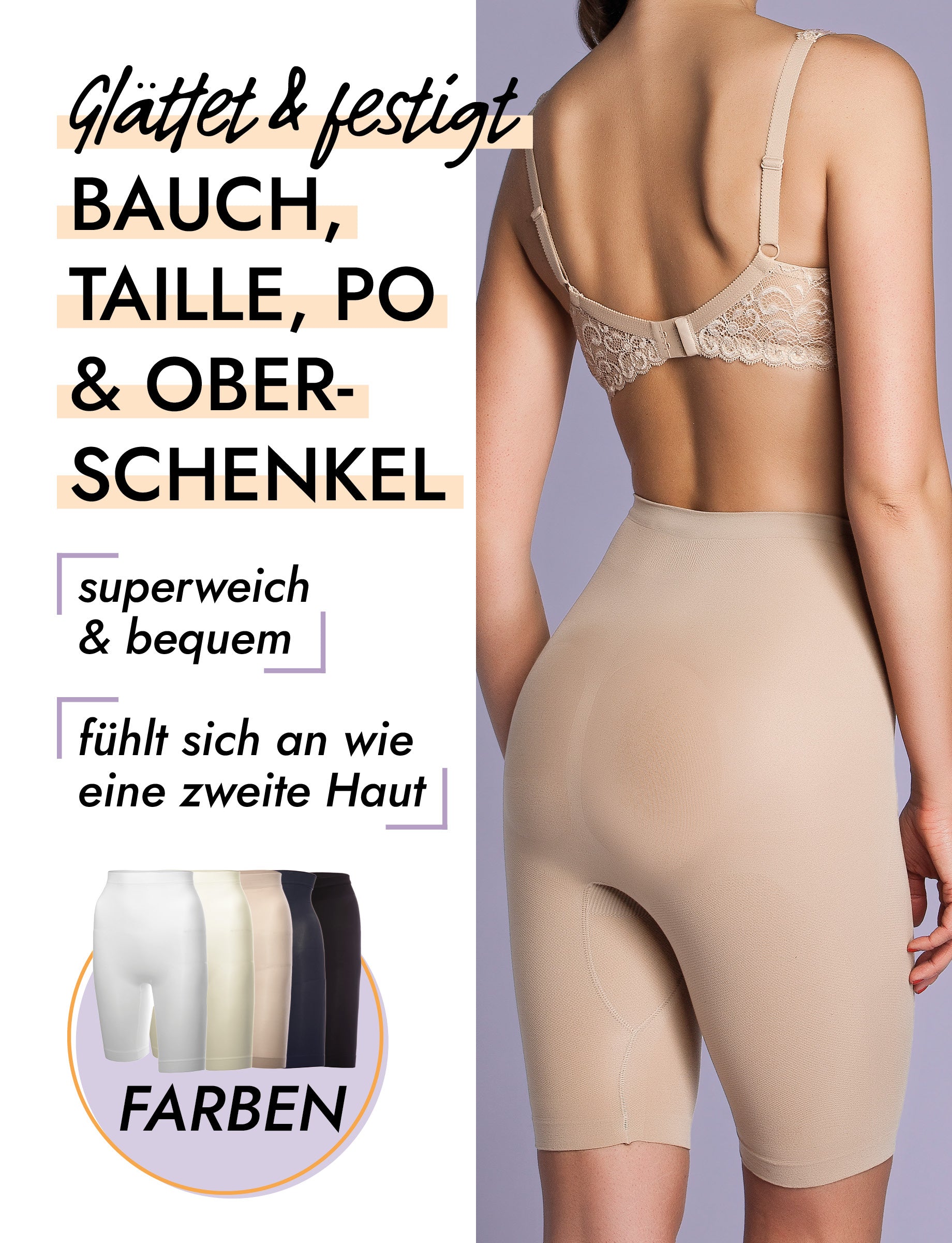 Seamless Shapewear Hose mit Bein