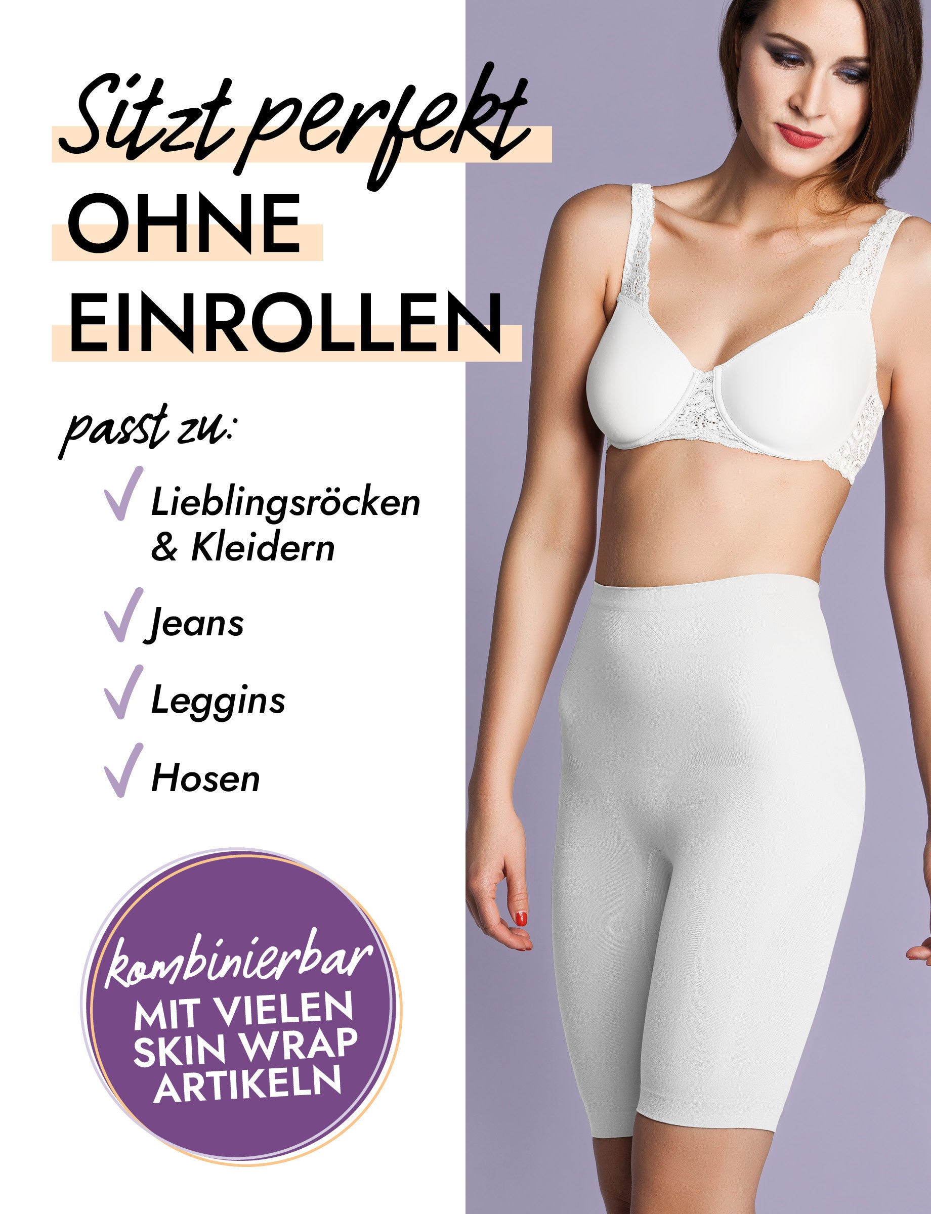 Seamless Shapewear Hose mit Bein