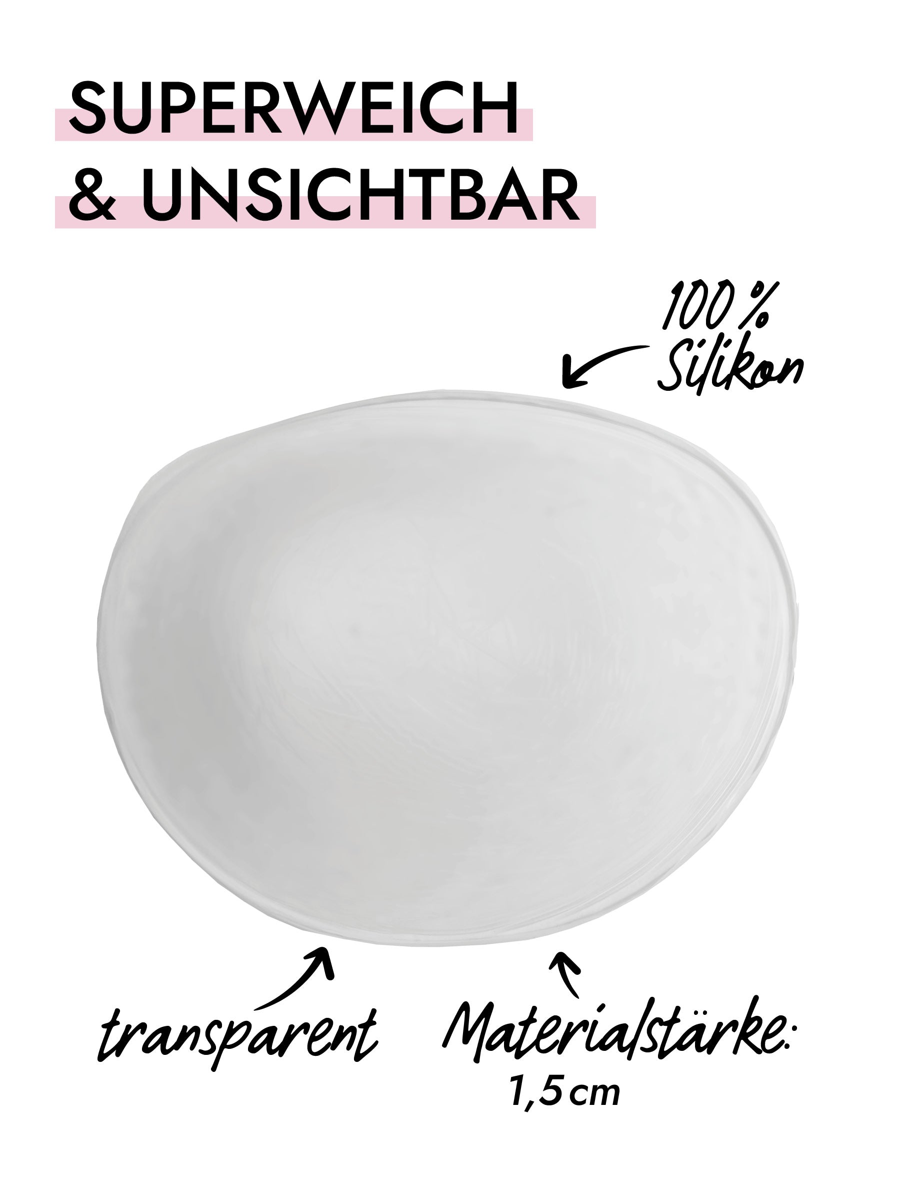 BH Einlagen Beach Triangel, Add-a-Size, Push-up Silikon