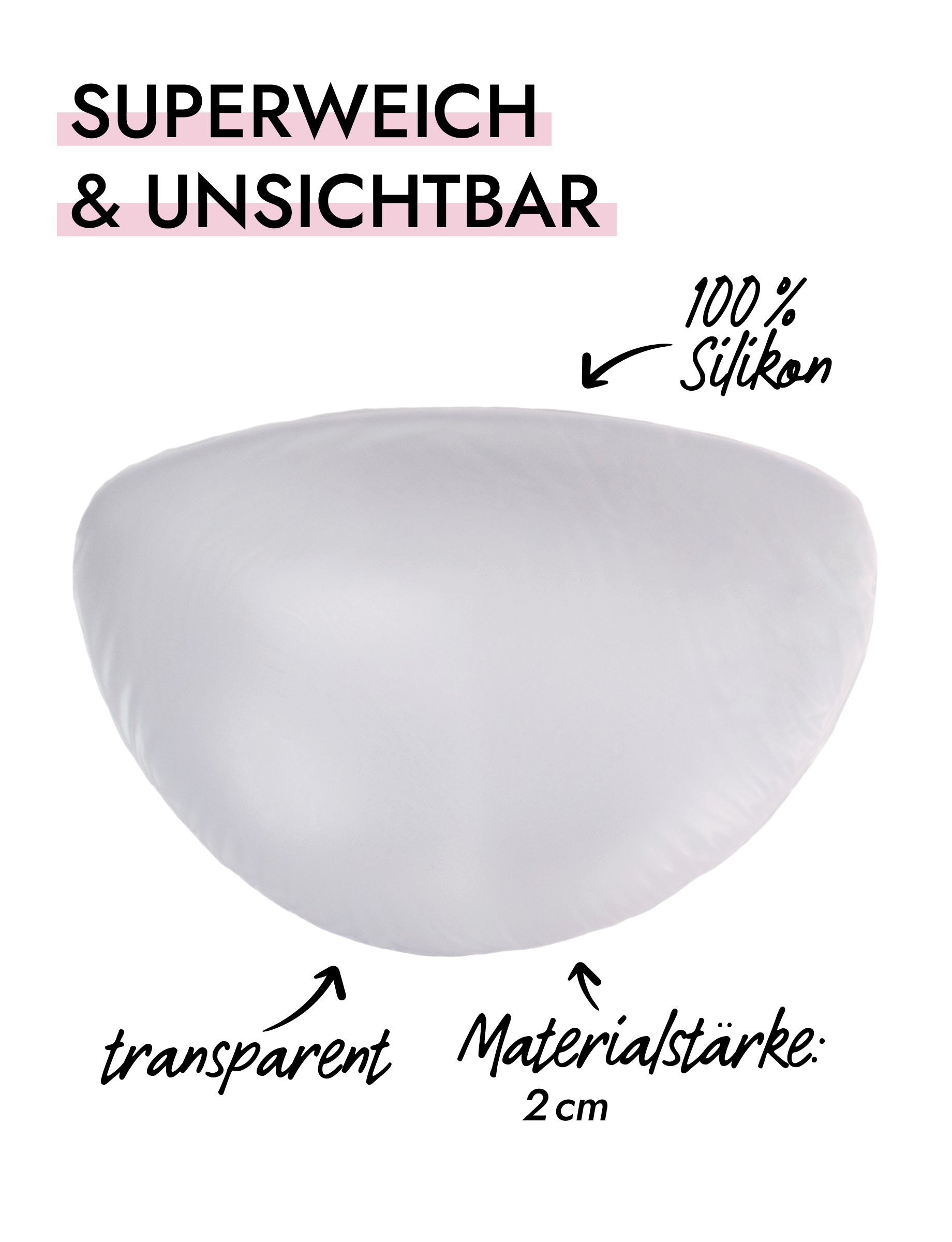 BH Einlagen Beach Triangel, Add-a-Size, Push-up Silikon