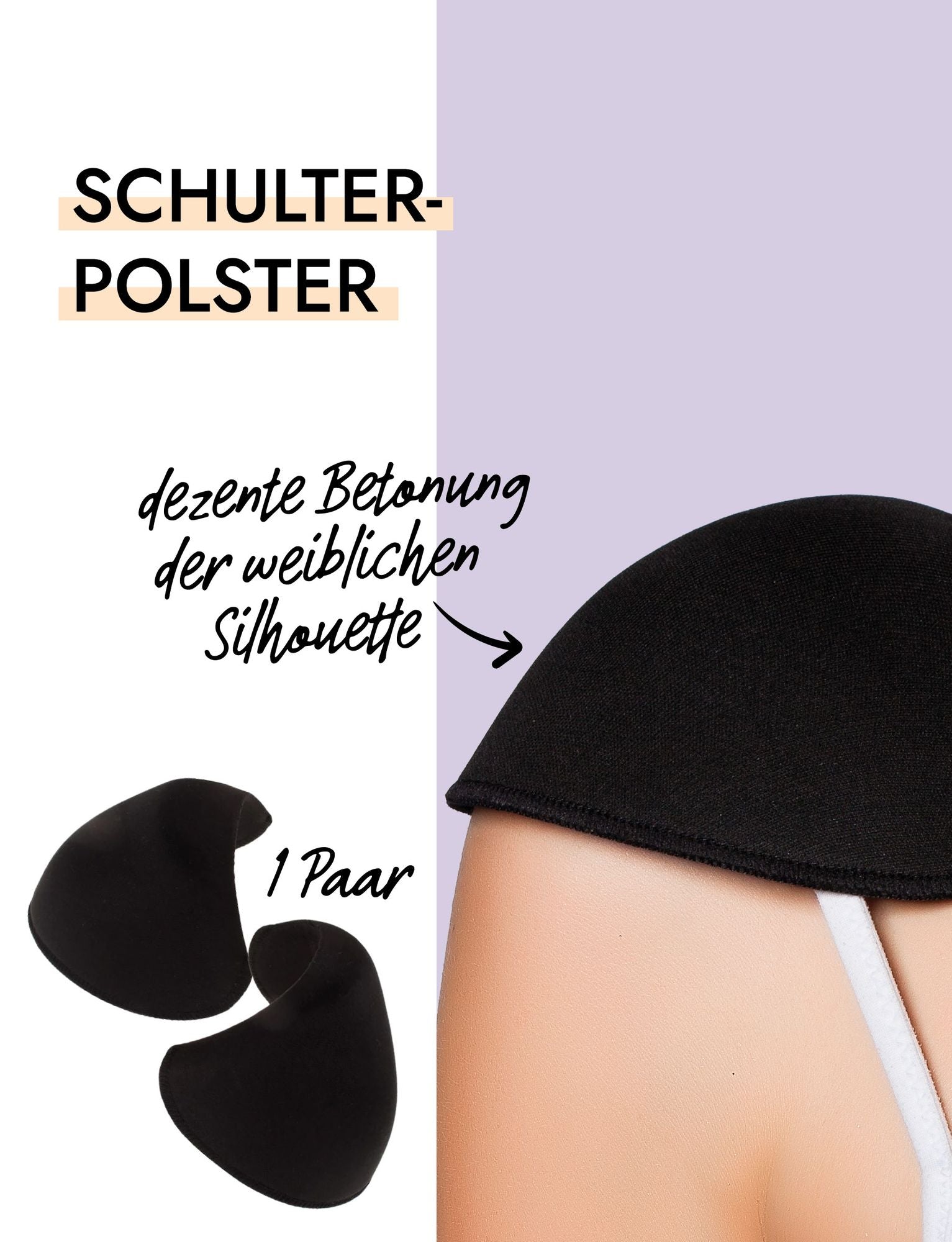 Schulterpolster fixierbar am BH-Träger
