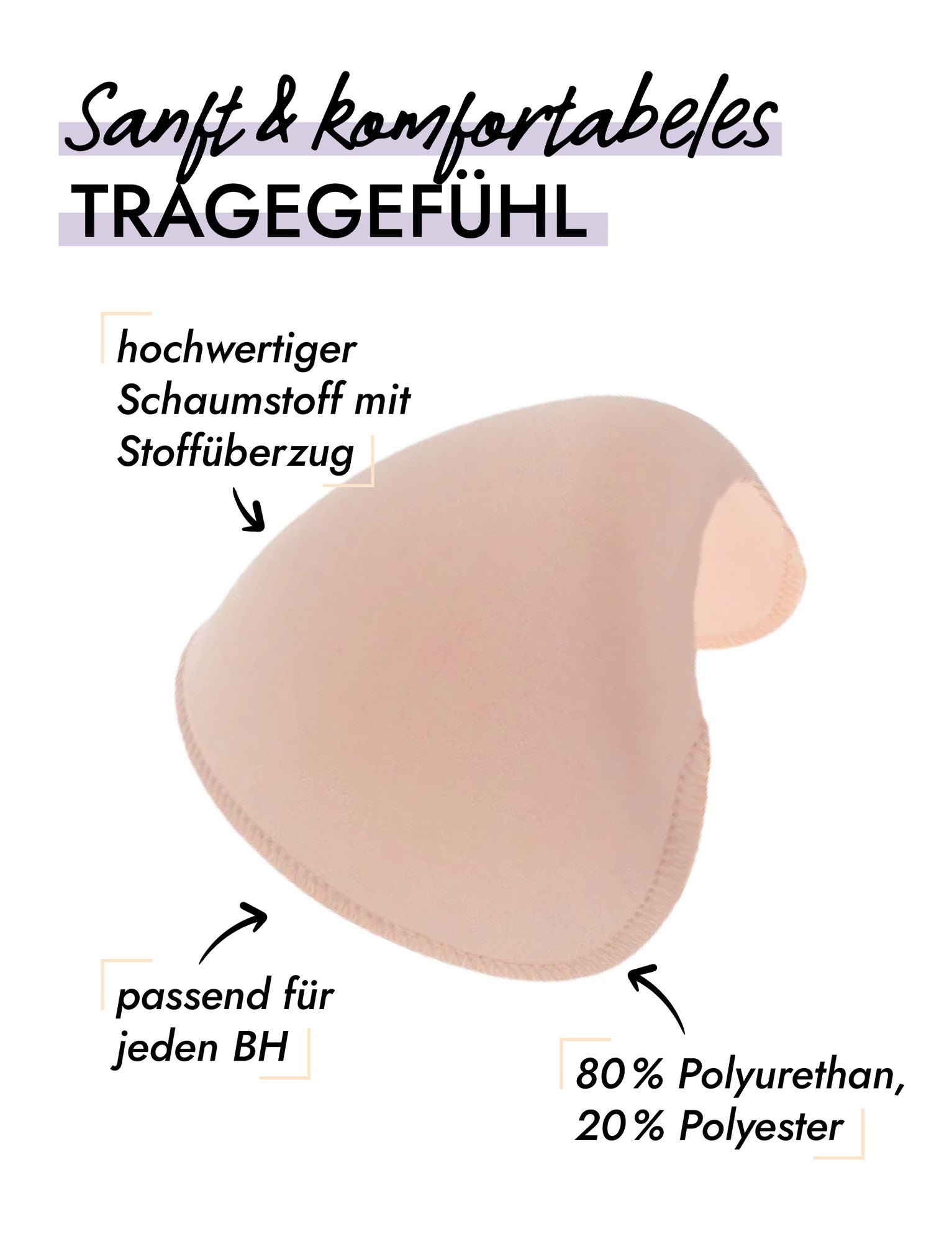 Schulterpolster fixierbar am BH-Träger