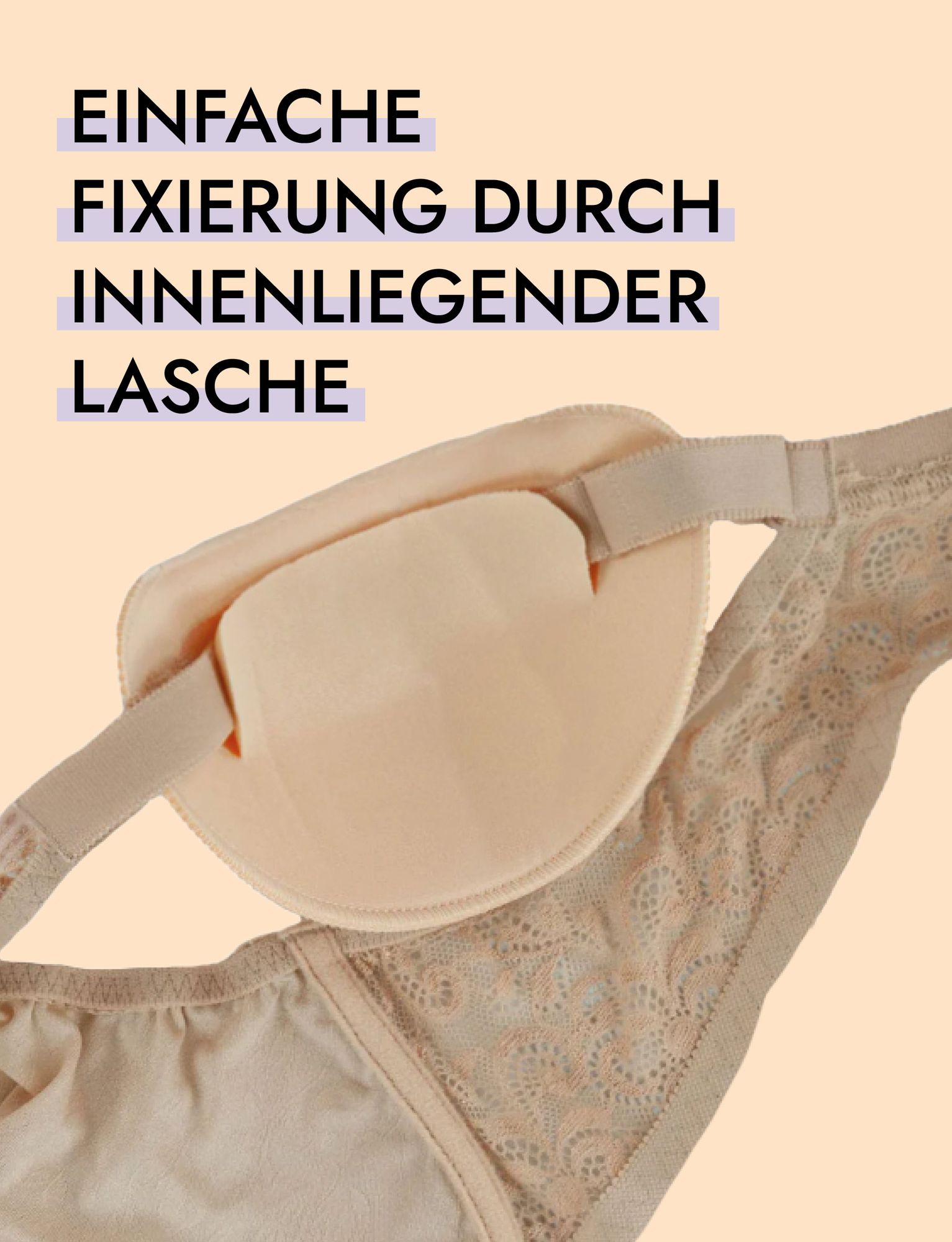 Schulterpolster fixierbar am BH-Träger