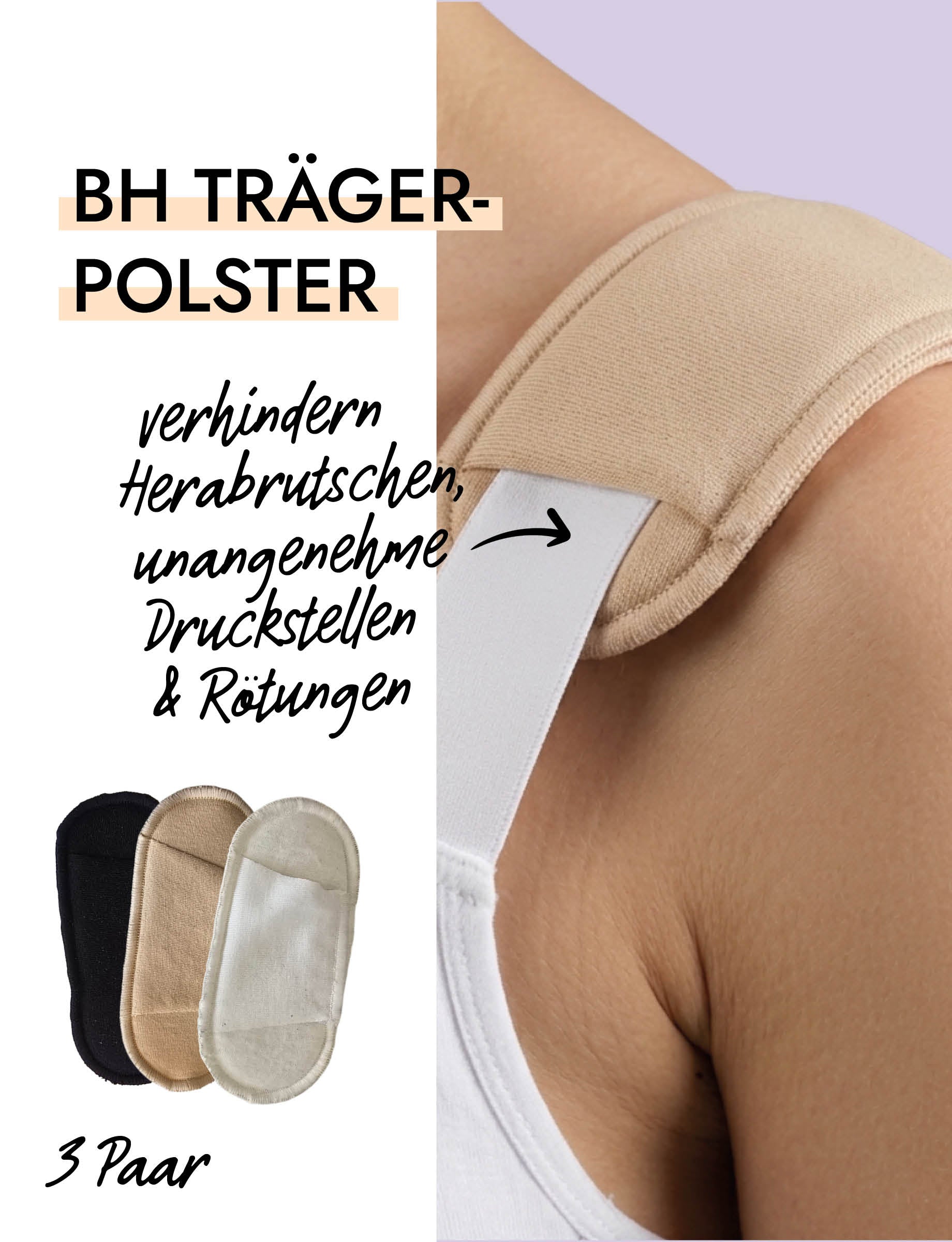 Skin Wrap Organic Cotton Bra Strap Cushions – Bio-Baumwoll-Trägerpolster