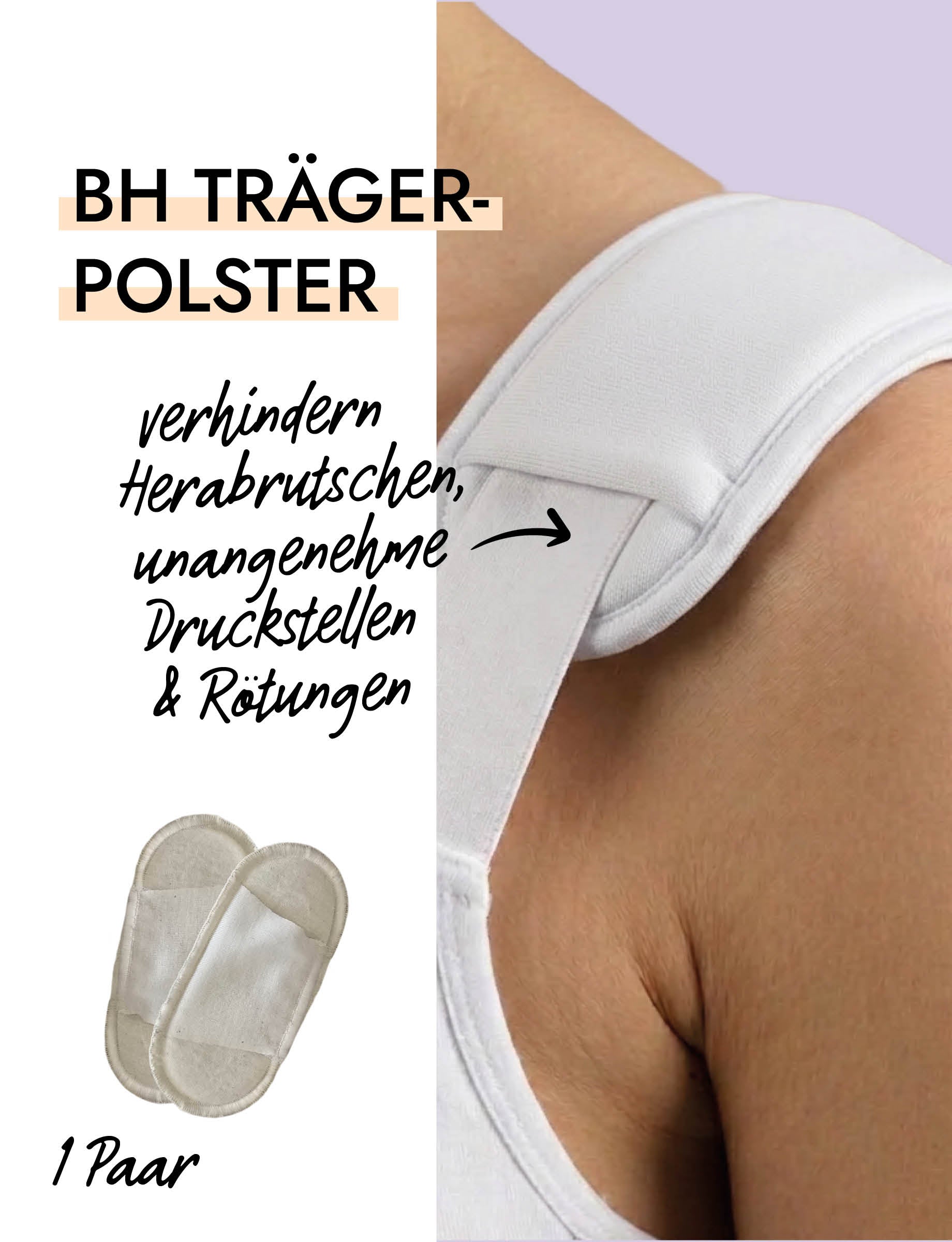 Skin Wrap Organic Cotton Bra Strap Cushions – Bio-Baumwoll-Trägerpolster