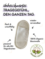 Skin Wrap Organic Cotton Bra Strap Cushions – Bio-Baumwoll-Trägerpolster