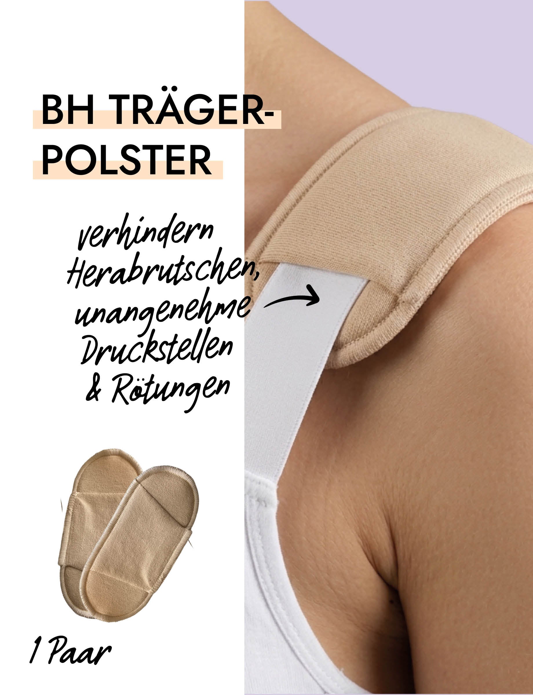 Skin Wrap Organic Cotton Bra Strap Cushions – Bio-Baumwoll-Trägerpolster